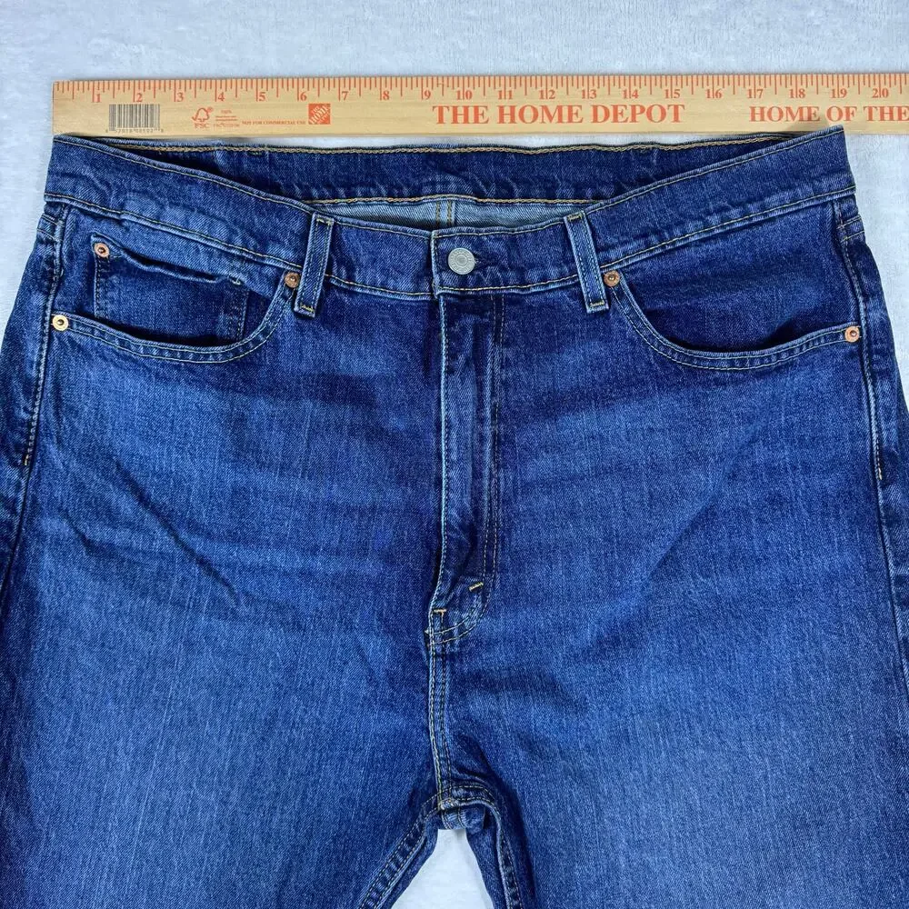 Levi's 505 Regular Fit Men's W40 L34 Denim Straight Leg Jeans Classic‎ Blue Wash